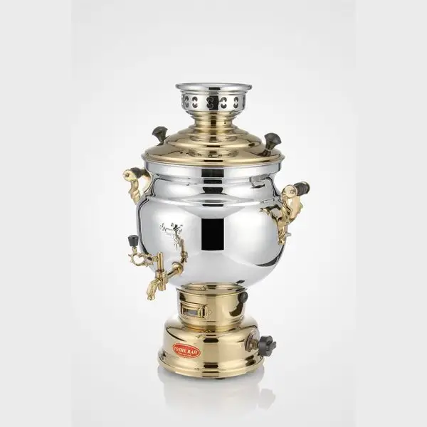 سماور گازی 10 لیتر مدل پارمیس نیمه طلایی - 408B-G