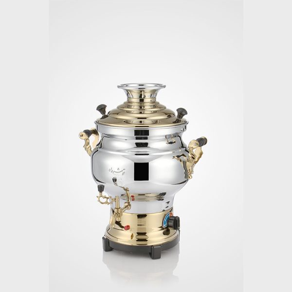 سماور برقی 8 لیتر تمام اتوماتیک نیمه طلایی- 606