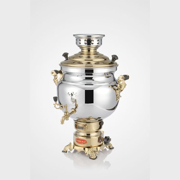 سماور گازی 10 لیتر مدل پارمیس نیمه طلایی - 408A-G